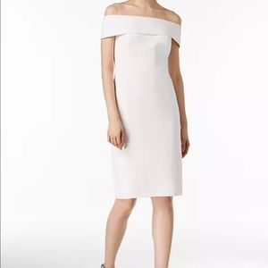 White Calvin Klein off the shoulder dress worn once